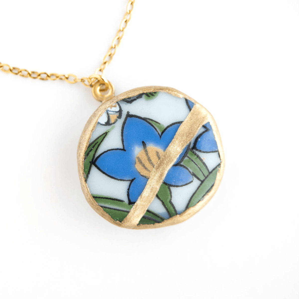 Ware Kintsugi Necklace - Blue Green