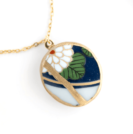 Ware Kintsugi Necklace - Blue White