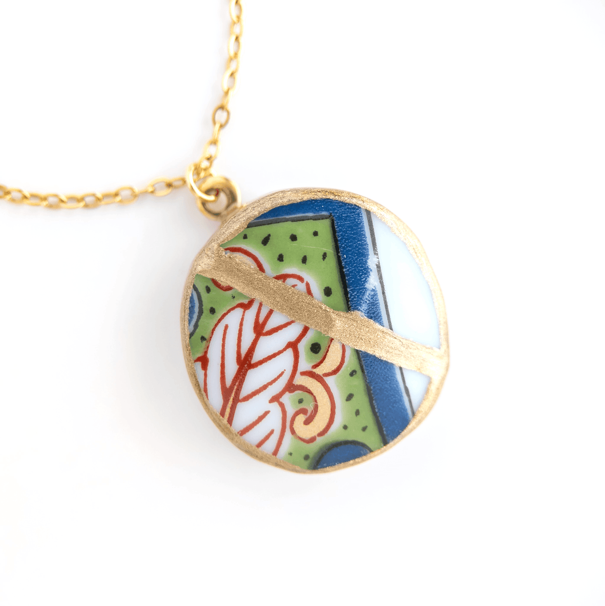 Ware Kintsugi Necklace - Green Blue