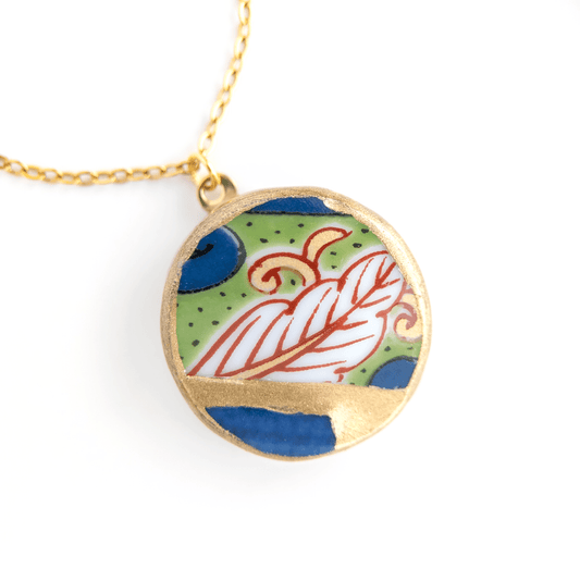 Yobitsugi Kintsugi Necklace - Green Blue
