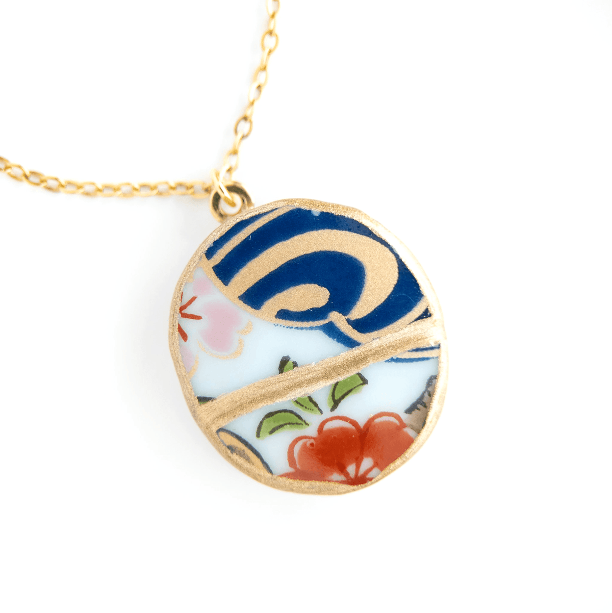 Ware Kintsugi Necklace - Red Blue