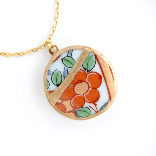 Ware Kintsugi Necklace - Orange Green