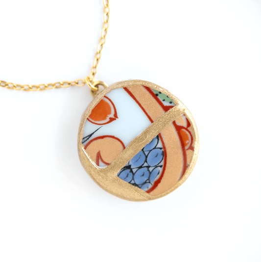 Ware Kintsugi Necklace - Orange Blue