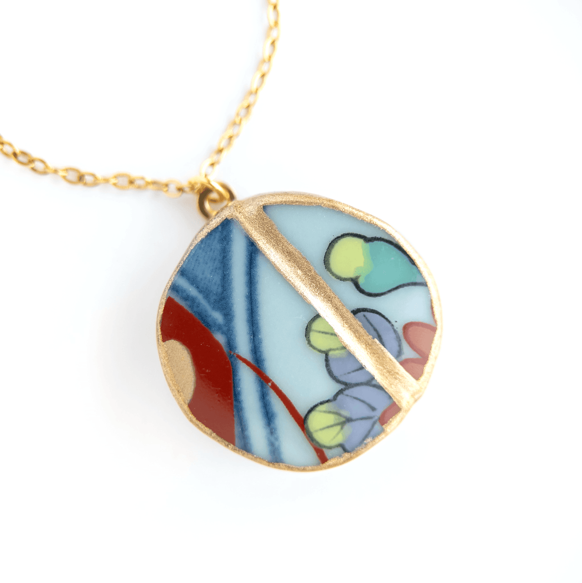 Ware Kintsugi Necklace - Blue Green