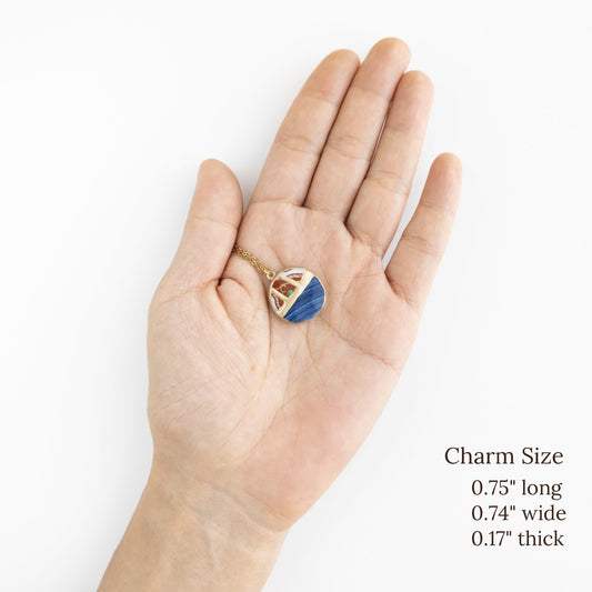 Yobitsugi Kintsugi Necklace - Blue Red